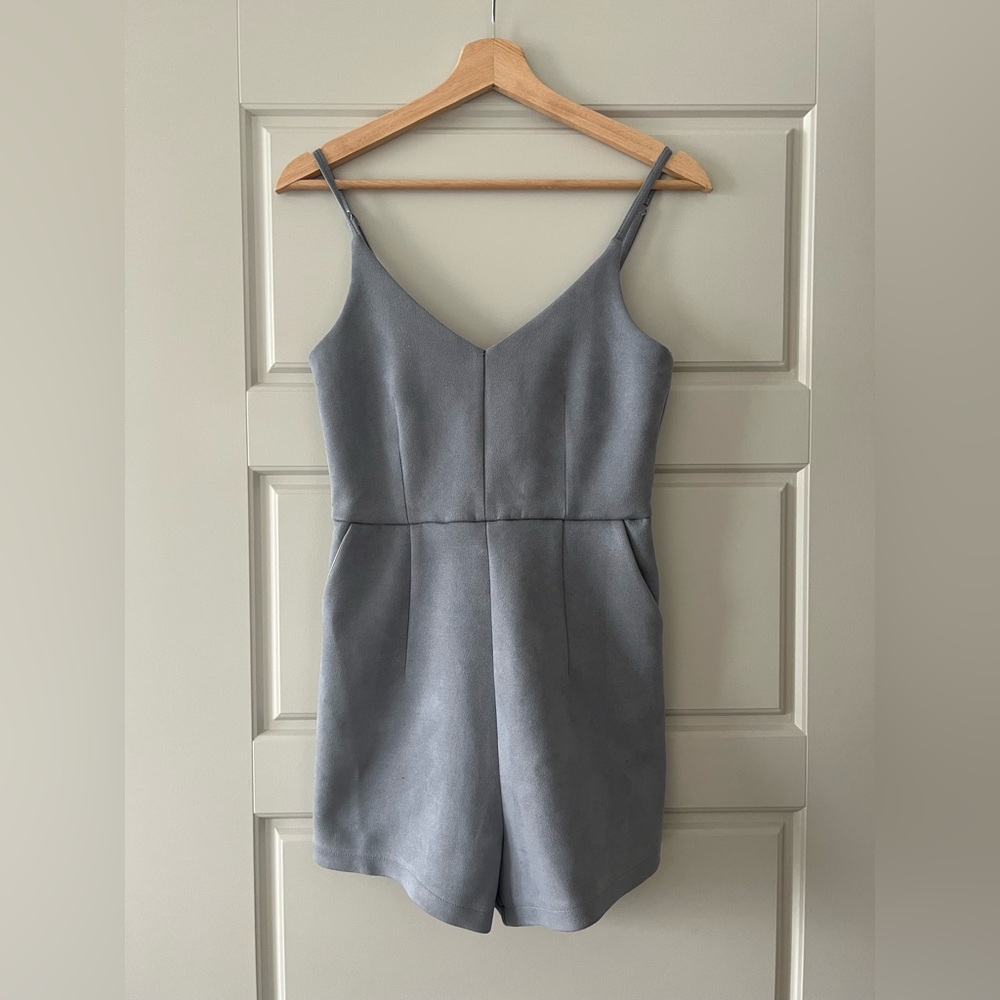 Stylish Gray Sleeveless Romper